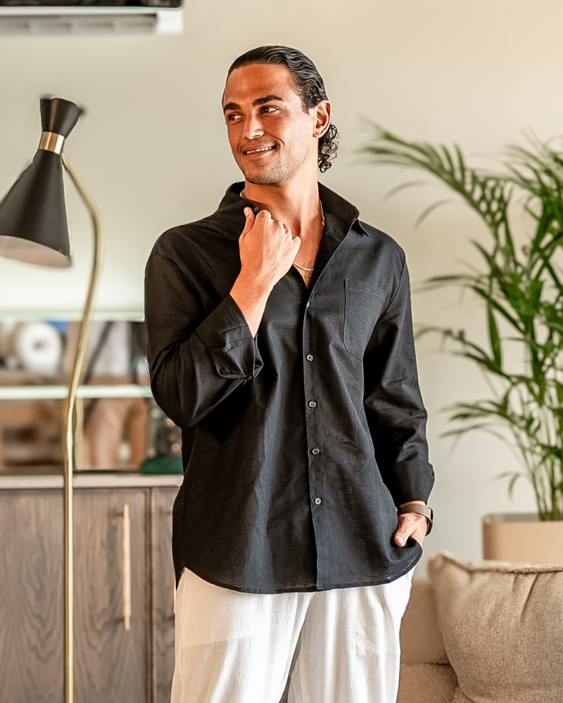Camicia in Lino 100% | Comfort Traspirante e Vestibilità Rilassata