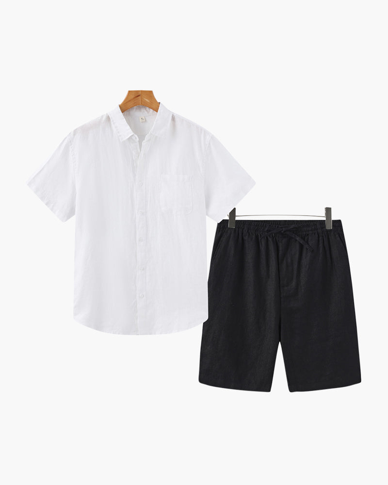Combo in Lino Estivo | Camicia e Pantaloni Corti