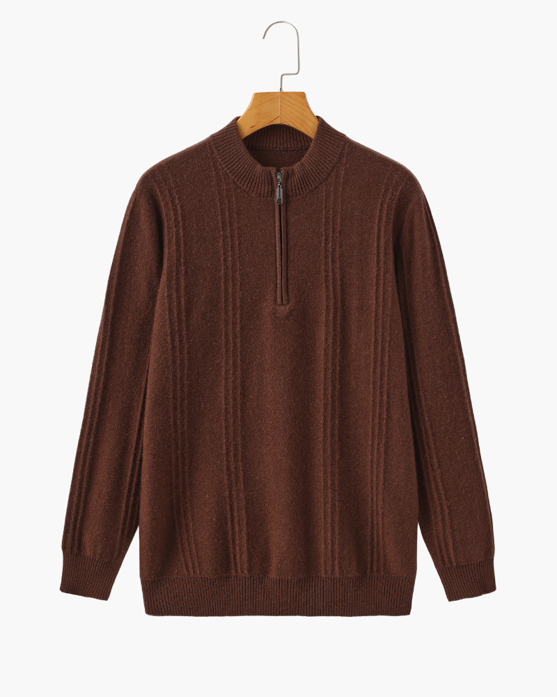 Maglione in Cashmere a Mezzo Zip | Comfort Premium