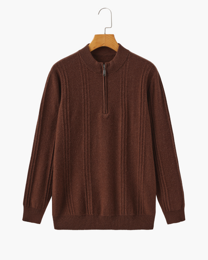 Maglione in Cashmere a Mezzo Zip | Comfort Premium