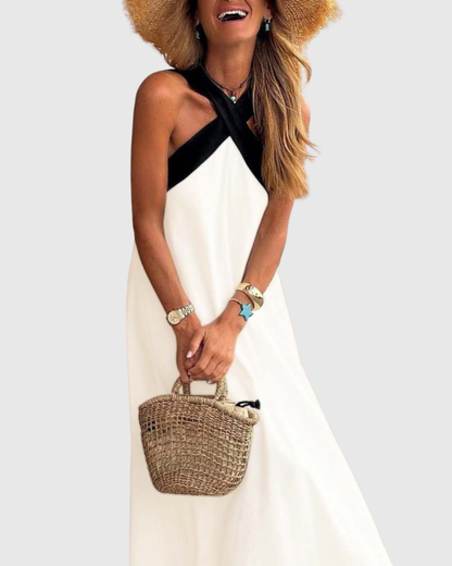 Vestito con Collo Incrociato | Dettaglio Femminile e Linea Valorizzante