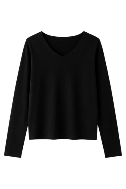 Maglia con Scollo V e Vestibilità Regolare in Misto Lana | Ideale per la Mezza Stagione