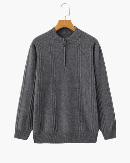 Maglione in Cashmere a Mezzo Zip | Comfort Premium
