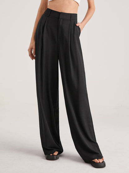 Pantaloni Vita Alta Gamba Larga | Eleganza Fluida