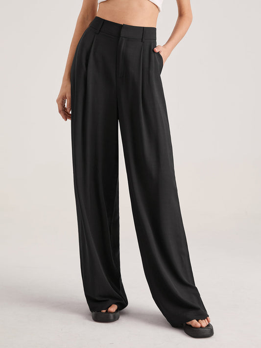 Pantaloni Vita Alta Gamba Larga | Eleganza Fluida