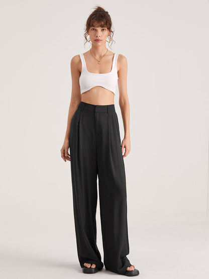 Pantaloni Vita Alta Gamba Larga | Eleganza Fluida