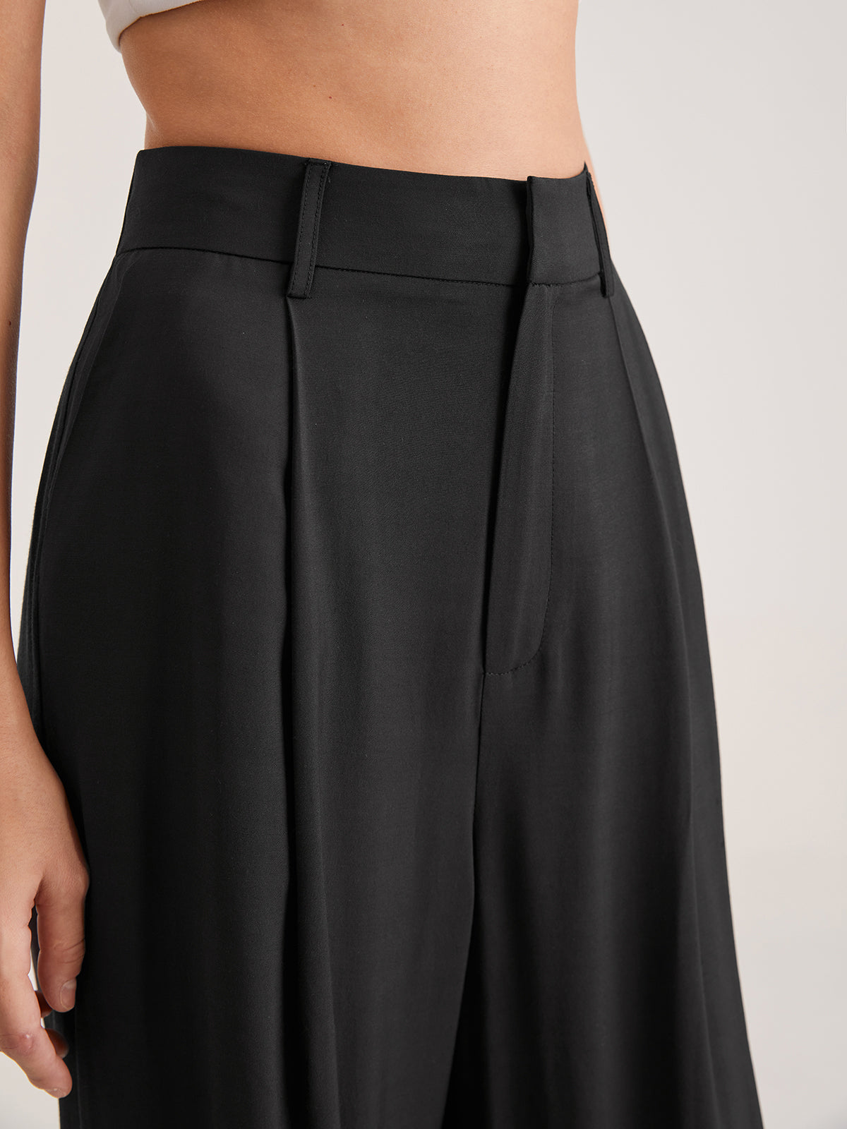 Pantaloni Vita Alta Gamba Larga | Eleganza Fluida