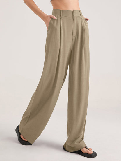 Pantaloni Vita Alta Gamba Larga | Eleganza Fluida