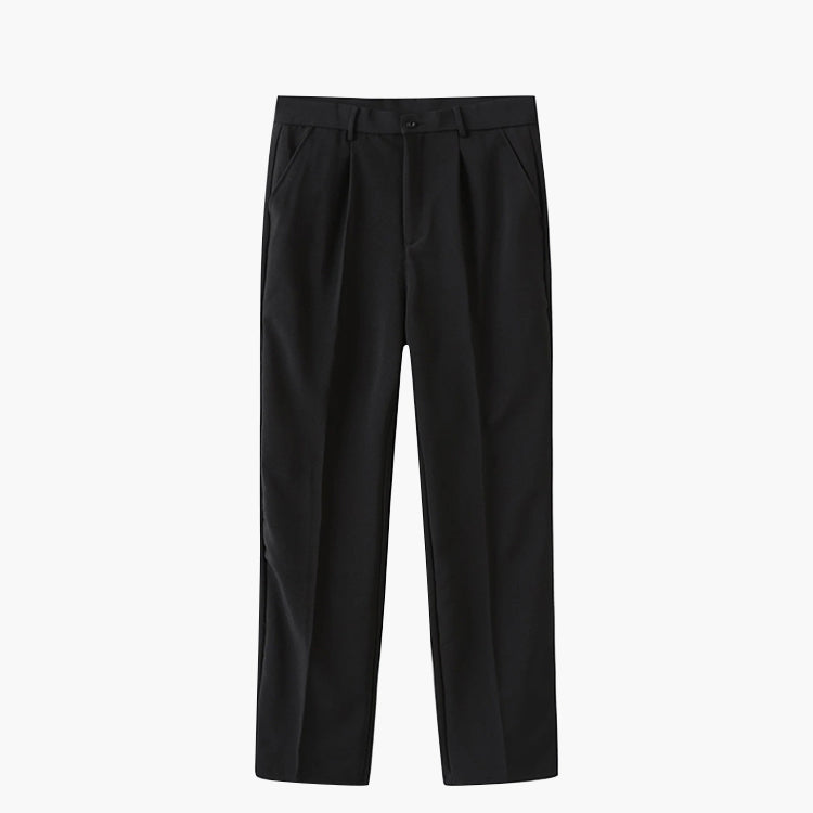 Pantaloni Slim con Pieghe | Passanti Cintura e Vestibilità Affusolata