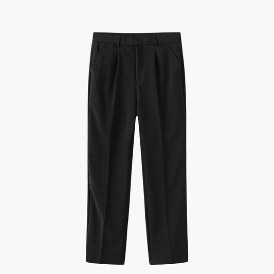 Pantaloni Slim con Pieghe | Passanti Cintura e Vestibilità Affusolata
