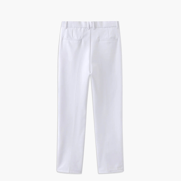 Pantaloni Slim con Pieghe | Passanti Cintura e Vestibilità Affusolata