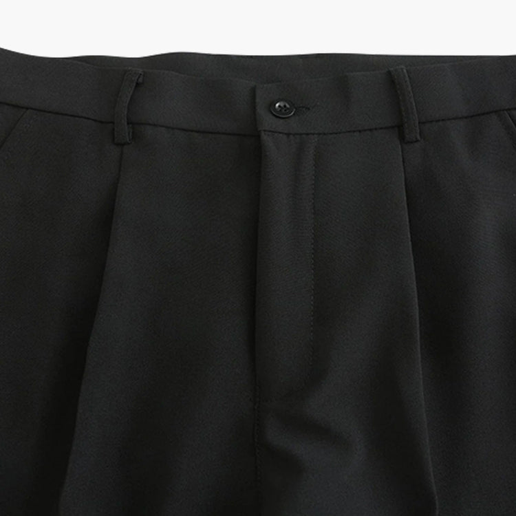 Pantaloni Slim con Pieghe | Passanti Cintura e Vestibilità Affusolata
