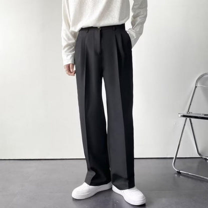 Pantaloni Slim con Pieghe | Passanti Cintura e Vestibilità Affusolata