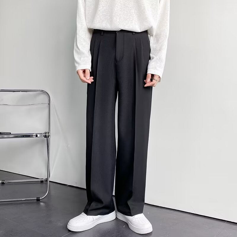 Pantaloni Slim con Pieghe | Passanti Cintura e Vestibilità Affusolata