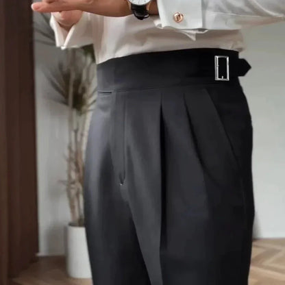Pantaloni da Suit con Pieghe | Cintura Regolabile e Vestibilità Sartoriale