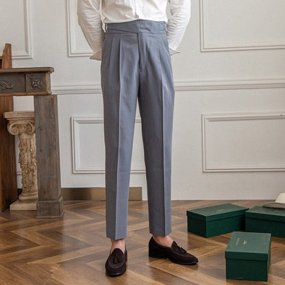 Pantaloni da Suit con Pieghe | Cintura Regolabile e Vestibilità Sartoriale