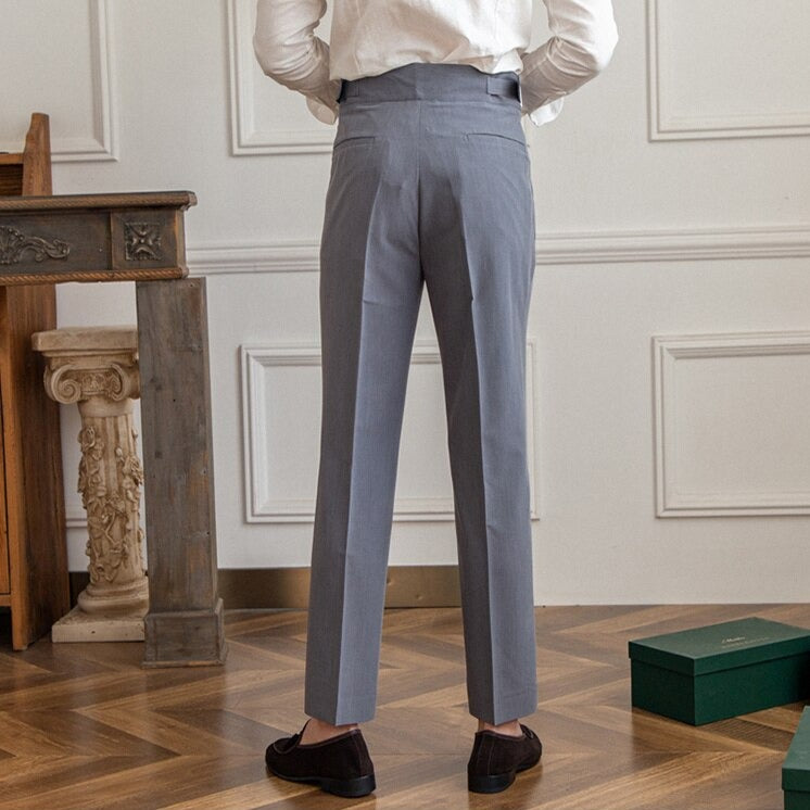 Pantaloni da Suit con Pieghe | Cintura Regolabile e Vestibilità Sartoriale