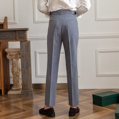 Pantaloni da Suit con Pieghe | Cintura Regolabile e Vestibilità Sartoriale