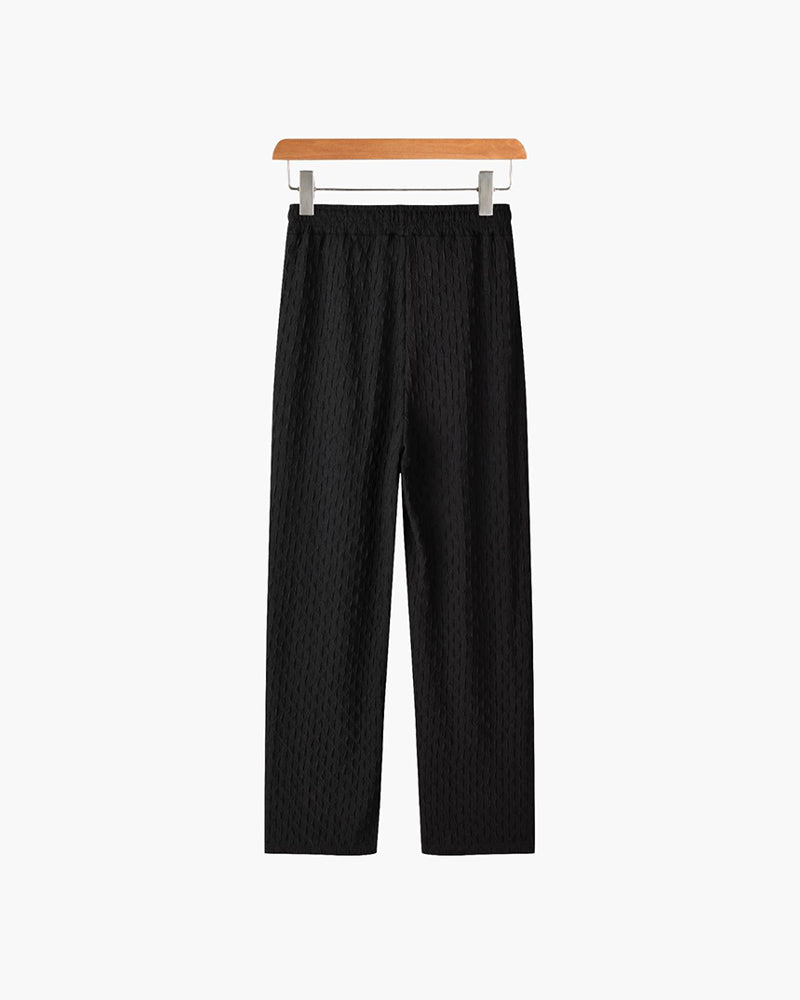 Pantaloni Jacquard da Uomo | Mix di Cotone Oversized Comfort