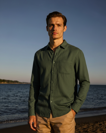 Camicia in Lino 100% | Comfort Traspirante e Vestibilità Rilassata
