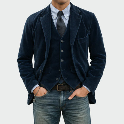 Blazer in Corduroy con Revers Classico | Stile Casual Elegante