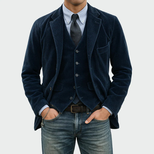 Blazer in Corduroy con Revers Classico | Stile Casual Elegante