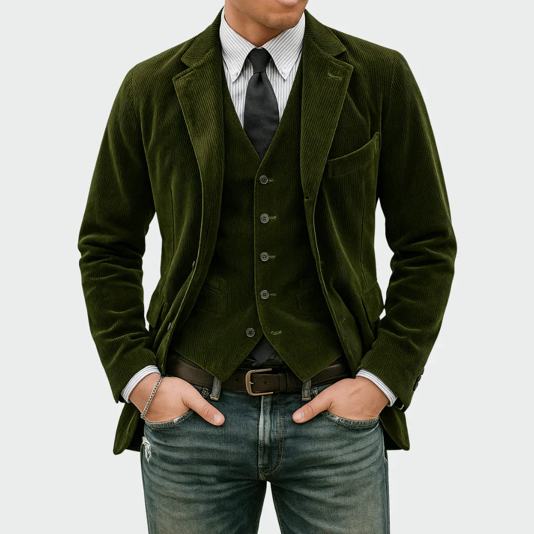 Blazer in Corduroy con Revers Classico | Stile Casual Elegante
