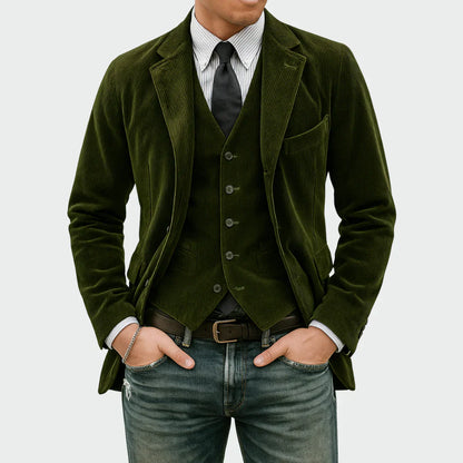 Blazer in Corduroy con Revers Classico | Stile Casual Elegante