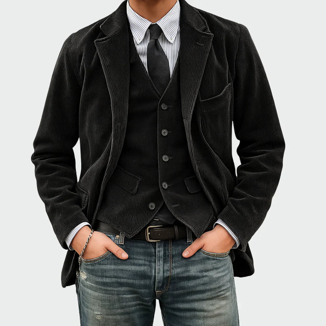 Blazer in Corduroy con Revers Classico | Stile Casual Elegante