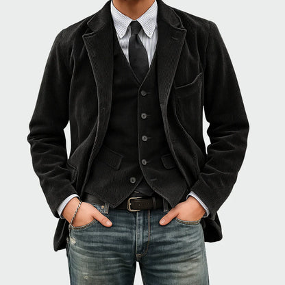 Blazer in Corduroy con Revers Classico | Stile Casual Elegante