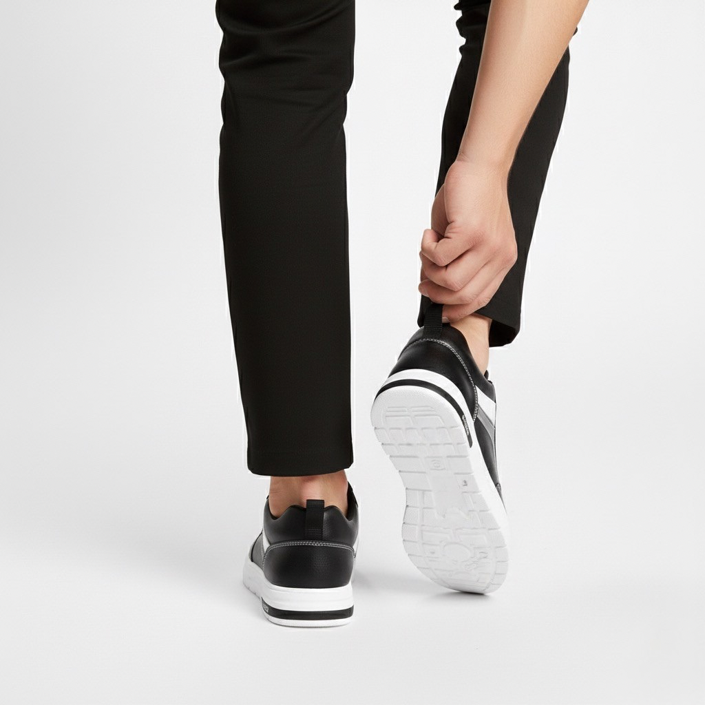 Sneakers con Rialzo Interno e Dettagli Laterali | Comfort
