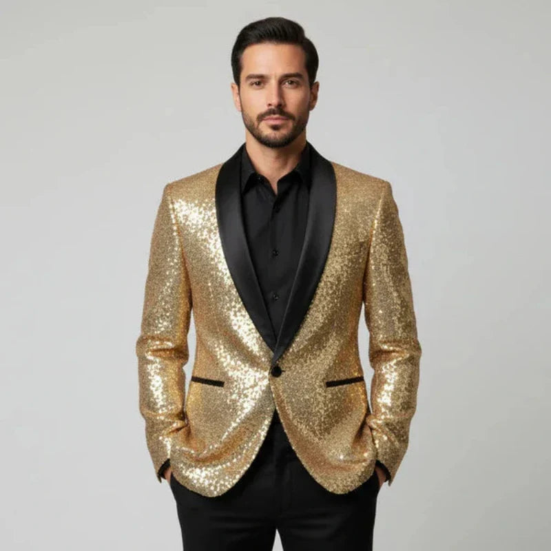 Blazer Smoking con Finitura Glitter | Eleganza da Sera