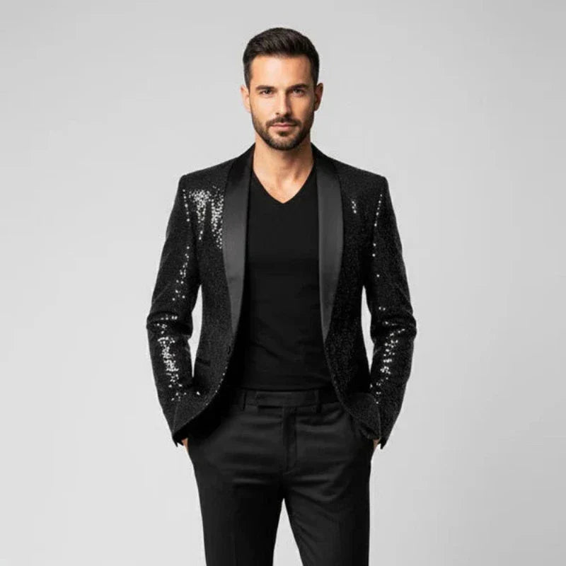 Blazer Smoking con Finitura Glitter | Eleganza da Sera