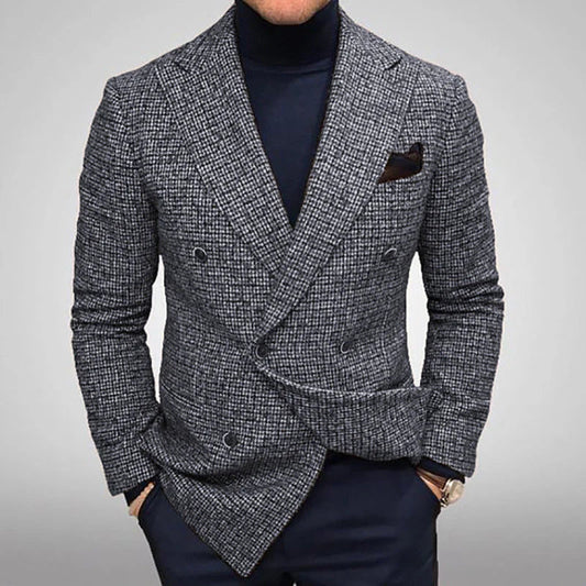 Giacca Doppiopetto Elegante con Colletto Classico | Stile Moderno