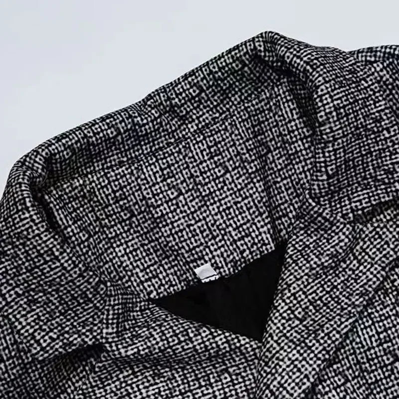 Giacca Doppiopetto Elegante con Colletto Classico | Stile Moderno