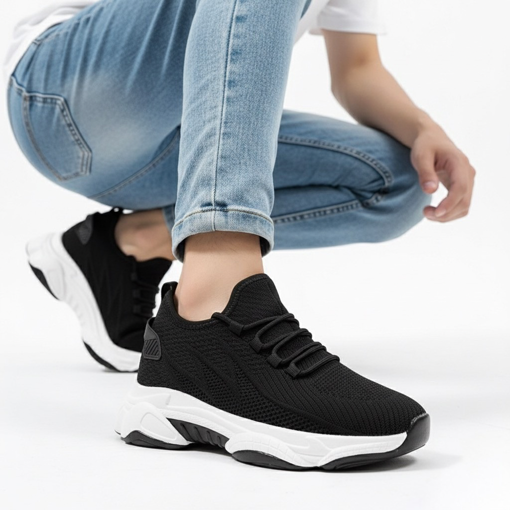 Sneakers con Rialzo Interno e Suola Sagomata | Comfort