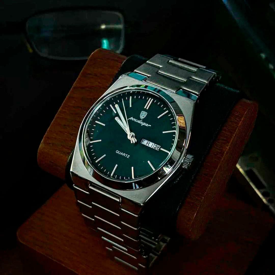Orologio da uomo Poedagar + Portafoglio in omaggio