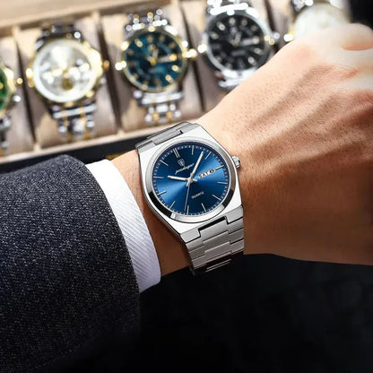 Orologio da uomo Poedagar + Portafoglio in omaggio
