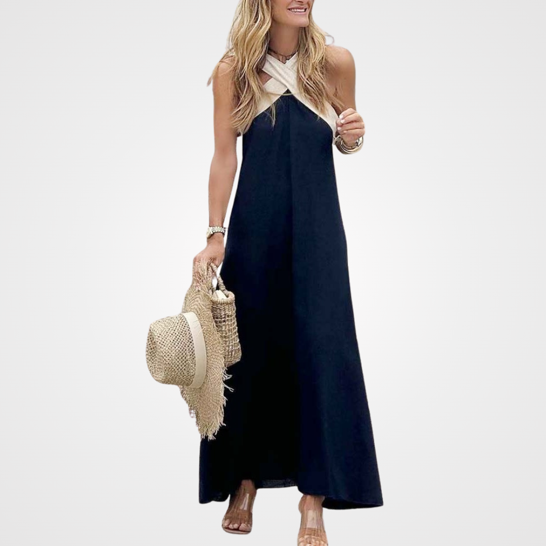 Vestito con Collo Incrociato | Dettaglio Femminile e Linea Valorizzante