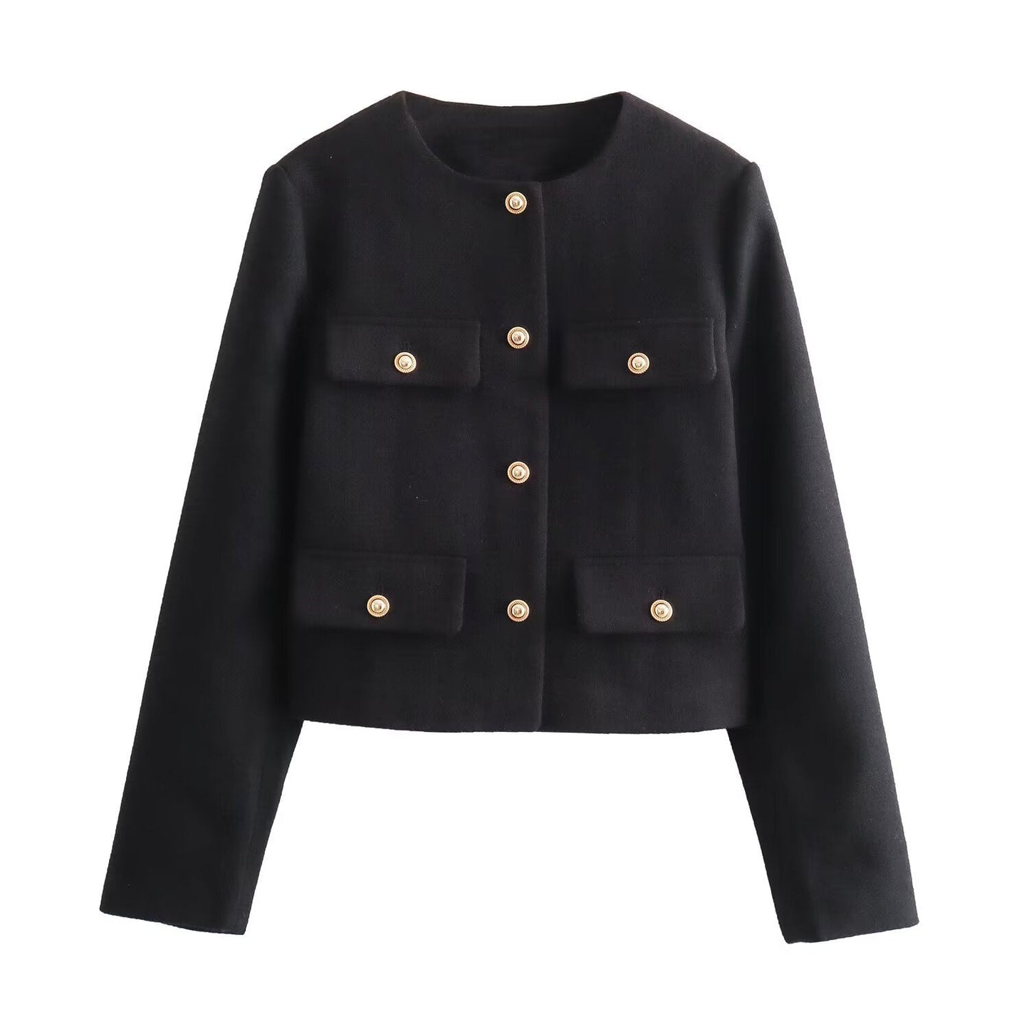 Giacca Cropped con Bottoni Eleganti | Stile Chic Moderno