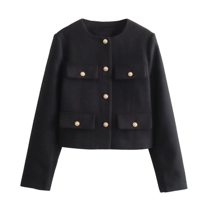 Giacca Cropped con Bottoni Eleganti | Stile Chic Moderno