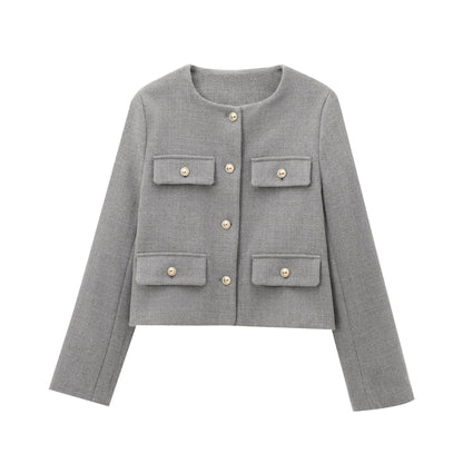 Giacca Cropped con Bottoni Eleganti | Stile Chic Moderno