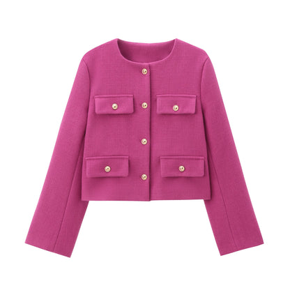 Giacca Cropped con Bottoni Eleganti | Stile Chic Moderno