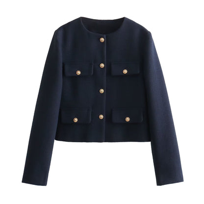 Giacca Cropped con Bottoni Eleganti | Stile Chic Moderno