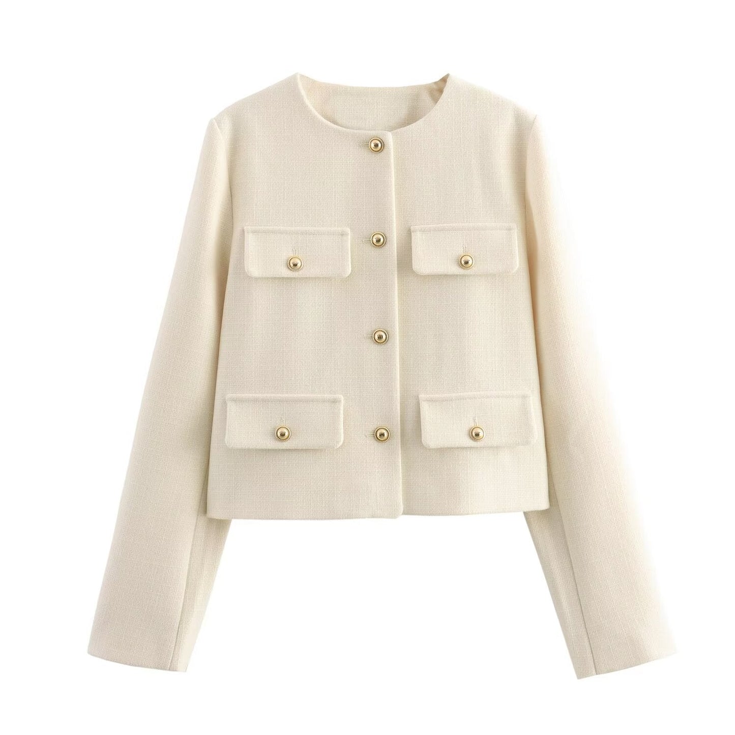 Giacca Cropped con Bottoni Eleganti | Stile Chic Moderno