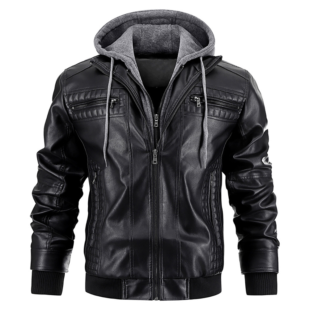 Giacca Biker con Zip e Cappuccio | Ideale per Uso Quotidiano e Tempo Libero