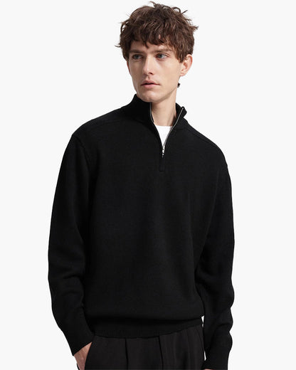 Maglione in Lana Merino con Zip | Comfort ed Eleganza