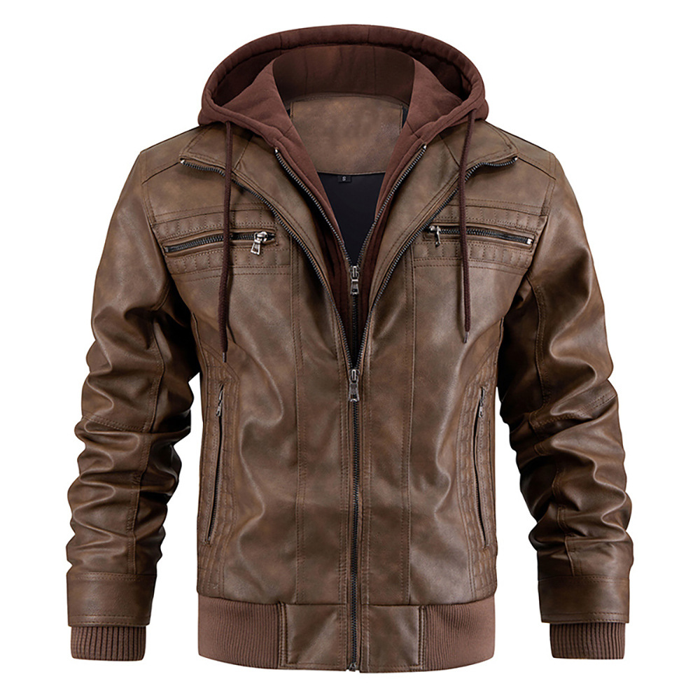 Giacca Biker con Zip e Cappuccio | Ideale per Uso Quotidiano e Tempo Libero