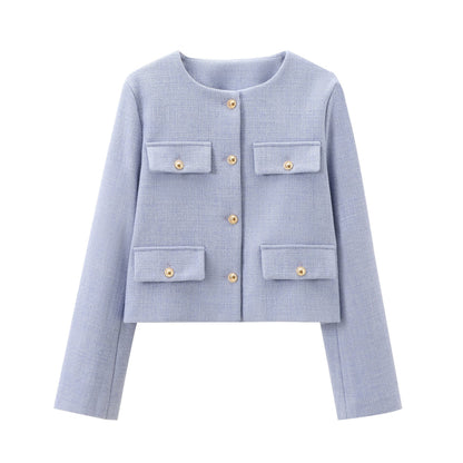 Giacca Cropped con Bottoni Eleganti | Stile Chic Moderno