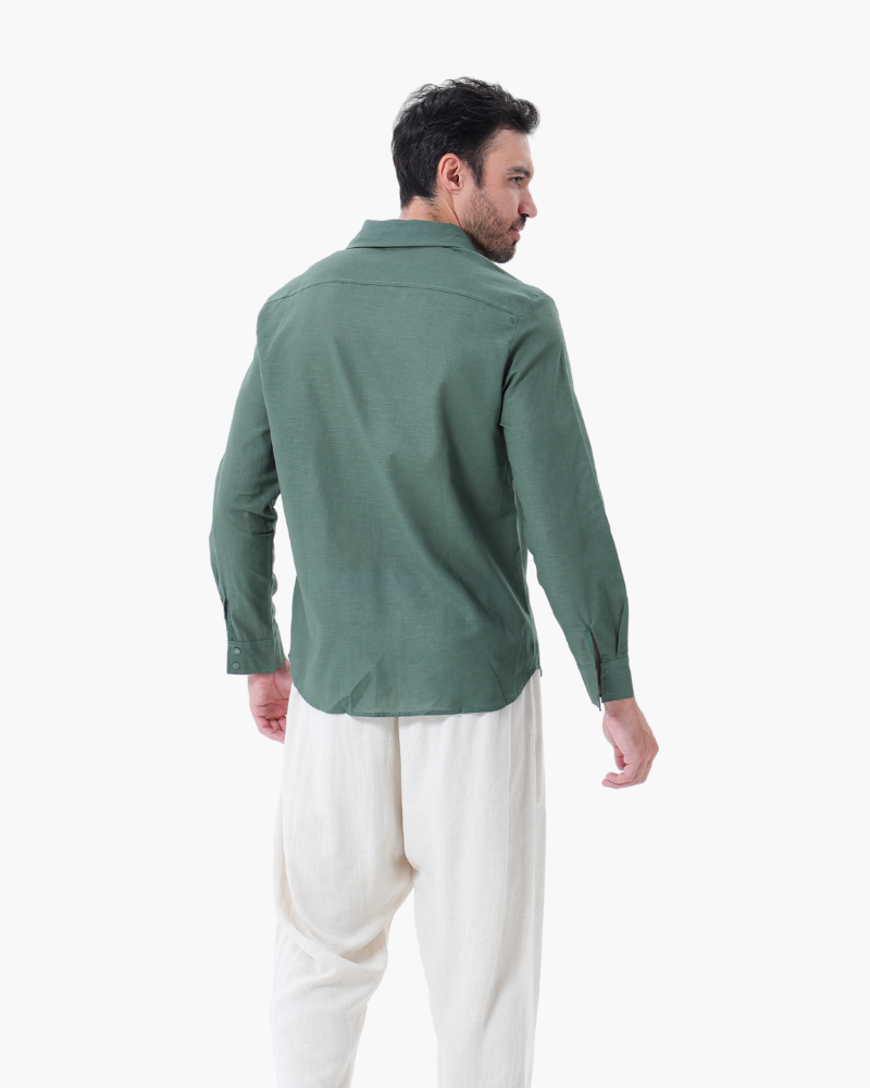 Set Coordinato in Lino Manica Lunga | Comfort Naturale e Stile Pulito